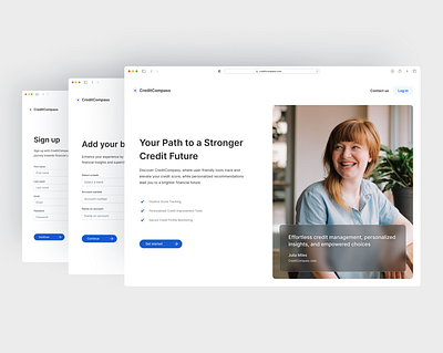CreditCompass Get Started Flow credit design flow get started sign in