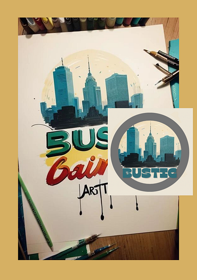 Bustic ai branding graphic design logo