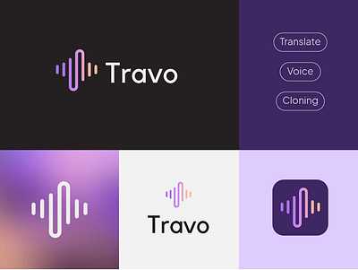 Travo - Voice cloning app logo app branding icon identity logo logo inspiration mark minimal logo modern logo vector voice app