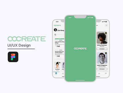 Cocreate App UI Design concept branding figma graphic design product design ui ux