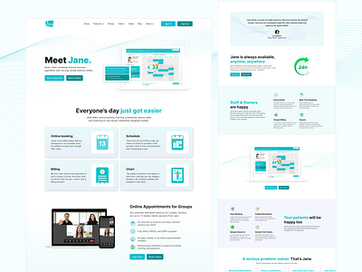 Jane.app - website redesign clean design health interface landing ui uidesign web website