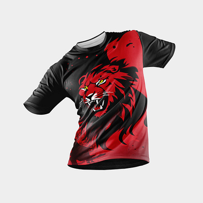 Angry Red Lion Sublimation Jersey college jersey football jersey kabaddi jersey kabaddi kit lion jersey soccer jersey