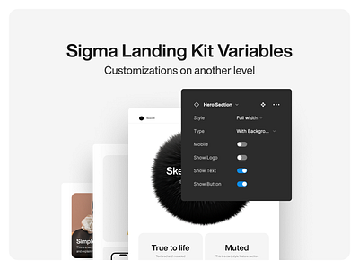 Sigma Landing Kit - UI Kit component design system sigma sigma design system sigma landing kit ui uikit ux