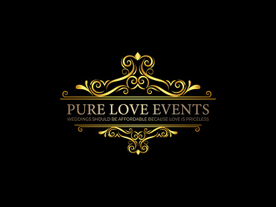 Pure Love Events 3d logo animation birthday branding design events graphic design icon illustration logo logodesign love minimalist logo party pure pure love events ui