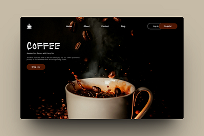 Landing Page for coffee shop website