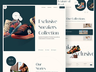 DL Shop - Product Landing Page cart creative design ecommerce landing page men women minimal online shopping product page purchase shoes shop shopping ui user interface ux vibrant web design website design