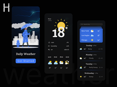 Weather App Concept ui