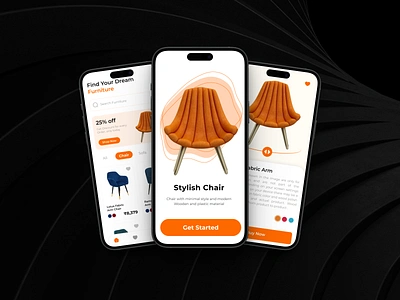 Furniture E-commerce App app app design application cart chair clean ecommerce furniture furnitureapp furnituredesign home decor interface ios minimal mobile app online store shopping ui ux uidesign web