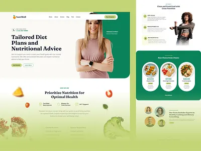 Nutriwell - Framer Healthy Food & Nutrition Health Coach framer landing page template template kit web design