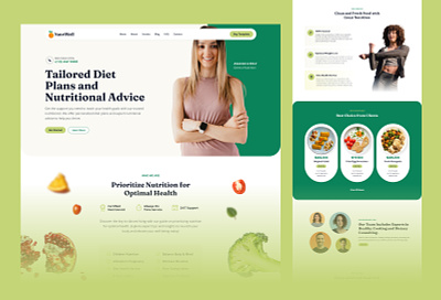 Nutriwell - Framer Healthy Food & Nutrition Health Coach framer landing page template template kit web design