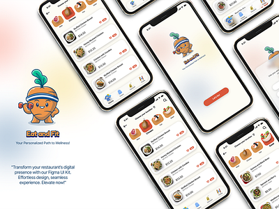 Eat and Fit Restaurant Mobile App food login page mobile app online food responsive restaurant