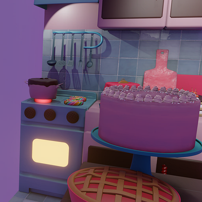 Candy kitchen 3d animation