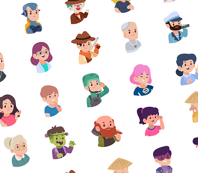 Characters for Start Up characters emoticon flat illustration graphic design interface illustration website