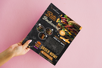 Food flyer design adobe illustrator advertisement branding design flyer food flyer graphic design vector