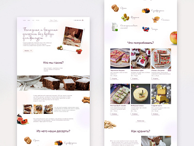 Raw desserts concept design ui ux