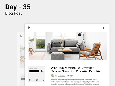 Modal For Blog Post Page Design - DailyUI Day035 blog design blog website dailyui035 dailyui035blogpost figma landing page product design product landing page uiux web design