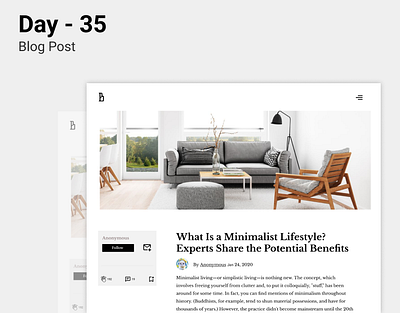 Modal For Blog Post Page Design - DailyUI Day035 blog design blog website dailyui035 dailyui035blogpost figma landing page product design product landing page uiux web design