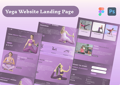 Yoga website Landing Page Design | Figma | Ui design adobe photoshop design designer figma landing page prototype ui uiux design website website design website landing page yoga