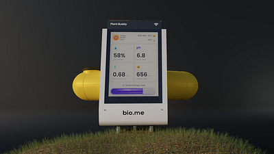 Bio.me - Plant Buddy 3d bio blender branding design device ecology health plant screen soil ui design water