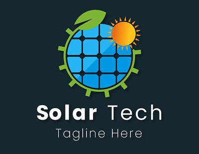 Solar Tech Logo Design - Solar Logo corporate