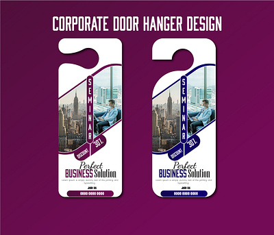 Corporate Door Hanger Design branding business identity corporrte design door hanger dry card graphic design illustration marketing rack card