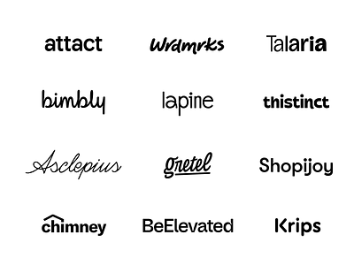 Custom Logotypes — Recent Work brand branding calligraphy custom logotype custom wordmark font hand lettering identity letter lettering logo logotype mark text type typeface typography visual identity wordmark