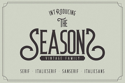 The Seasons Font display font font family handmade font italic font logo oldschool retro retro vintage san serif serif the seasons font typegood typography vintage font vintage typeface