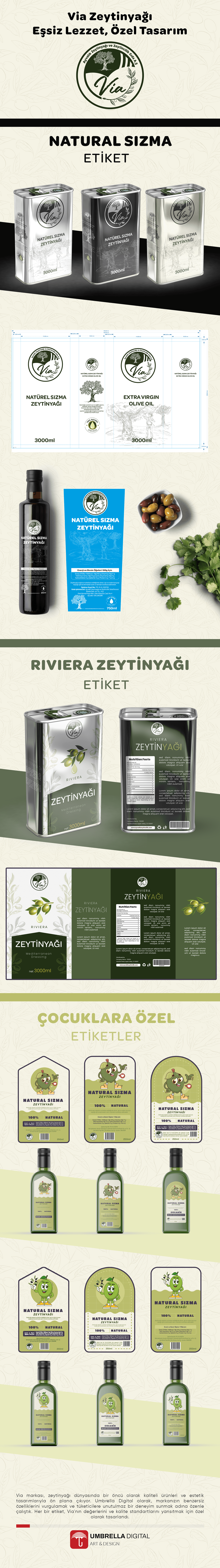 Example of Via Olive Oil label Design