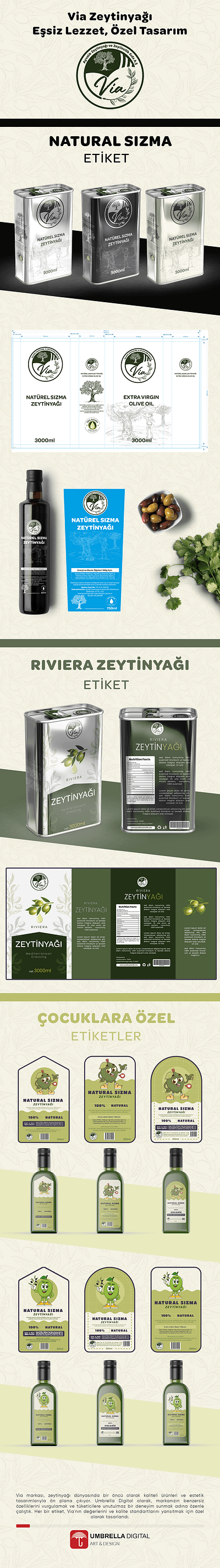 Via Olive Oil label Design branding graphic design label design olive oil olive oil label packaging design
