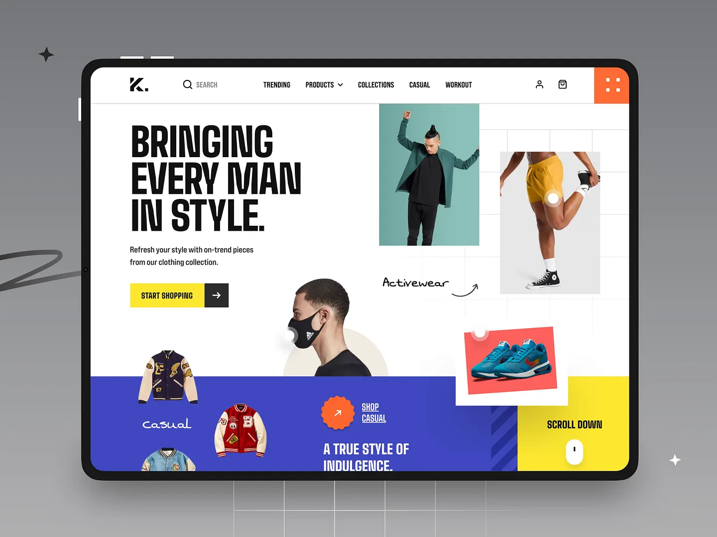 Stylish Fashion Blog Website Design for Modern Men