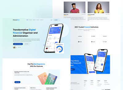 Fintech Landing Page Design concept creative design fintech idea landing page landing page design responsive template ui ui design ui template uiux uiux design ux ux design uxretech web website website design