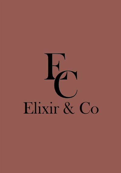 Elixir & Co logo identity 3d 3d mockup brand design brand guidelines brand identity branding clothing logo design graphic design icon illustration jewelry logo logo logo design logo mark logo pattern makeup logo mockups stationary design typography