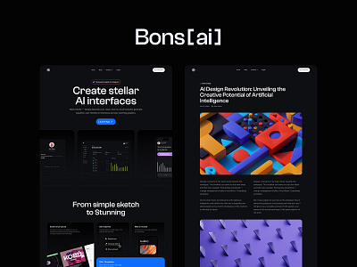 BonsAI - SAAS Template ai clean design figma framer saas template ui ui kit ux web web design website