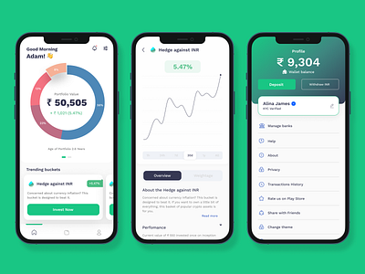 Crypto App bucket crypto design finance nft product design uiux design ux