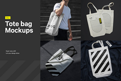 4x Tote Bag Mockup Bundle 3d wrap 4x tote bag mockup bundle architecture mockup branding mockups clothes concrete cotton event mockup marketing merchandise merchandise mockups shopify social media stationery mockup streetwear mockup urban mockup webshop mockup