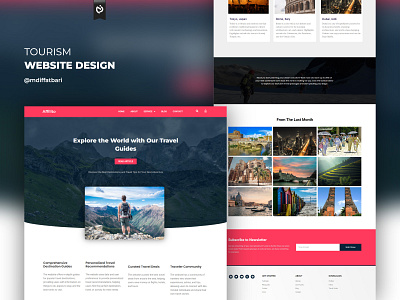 Tourism WordPress Website Design | UI/UX adventure branding bucket list landing page design tourism tourist life travel addict ui design uiux ux design web design web design agency web designer web template website website design wordpress wordpress design