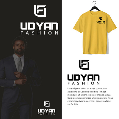 UF UDYAN FASHION graphic design logo