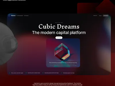 Hatchen Finance Landing Page design interaction design landing page ui ui ux uiux website design