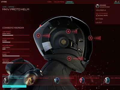 Planet Atmos - Garage address atmos blockchain crypto design exosuit fantasy flat futuristic gaming metaverse nft pilot planet saas suit ui ux wallet web3