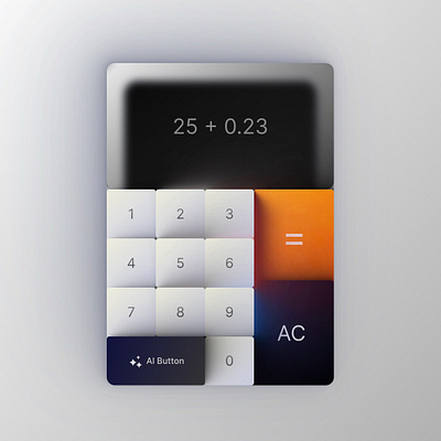 Calculator App Design (powered by artificial intelligence.) app branding design illustration logo productdesign ui uidesign uiux ux webdesign