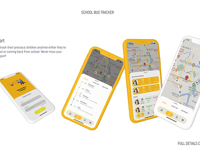 School Bus Tracker app design school school bus tracker ui
