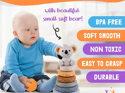 Baby Soft Stacking Toys Listing Images amazon amazon a plus content amazon ebc amazon images amazon infographic amazon listing images amazon pictures amazon product photos branding design gallery images graphic design