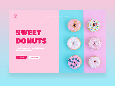Donut shop design concept design design concept donut shop website ui web design website