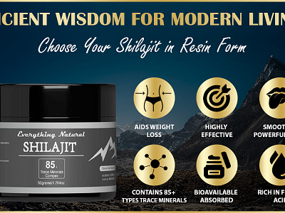 Shilajit Banner Image amazon amazon a plus content amazon ebc amazon images amazon infographic amazon listing images amazon pictures design illustration ui