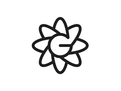 Orbital atom G letter logo atom creative g letter logo orbit