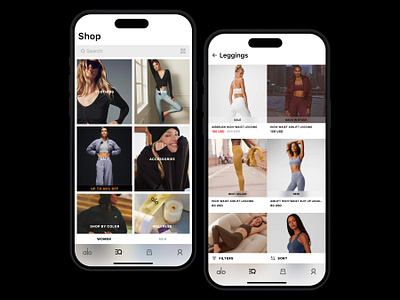 Alo — Catalog alo app catalog clothing e commerce ios mobile product shopping ui yoga