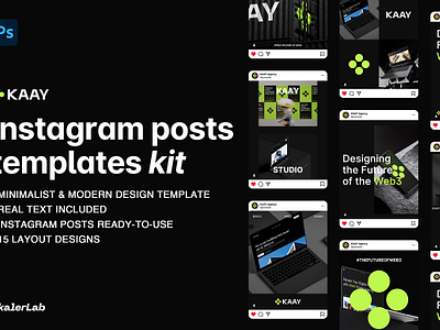 KAAY Instagram Posts Template Kit canva canva instagram canva template instagram instagram canva instagram carousel instagram mockup instagram pack instagram stories pack instagram story pack instagram template pack pinterest marketing pinterest template social media social media pack social media template