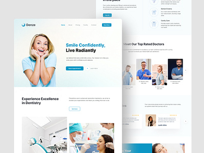 Dental Care Landing Page app design dashboard dental clinic landing page dental landing page landing page landing page design landing page ui design landing page ui template medical design saas saas design ui design ui designer ui ux ux design web design