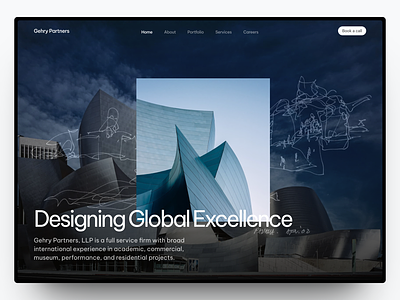 Gehry Partners - Concept Website Design agency architecture branding design graphic design landing page studio ui web design website