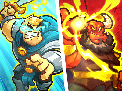 Legends of Kingdom Rush: showing the characters! colors gaming graphic design heroes kingdom rush legends motion design rpg social media spotlight